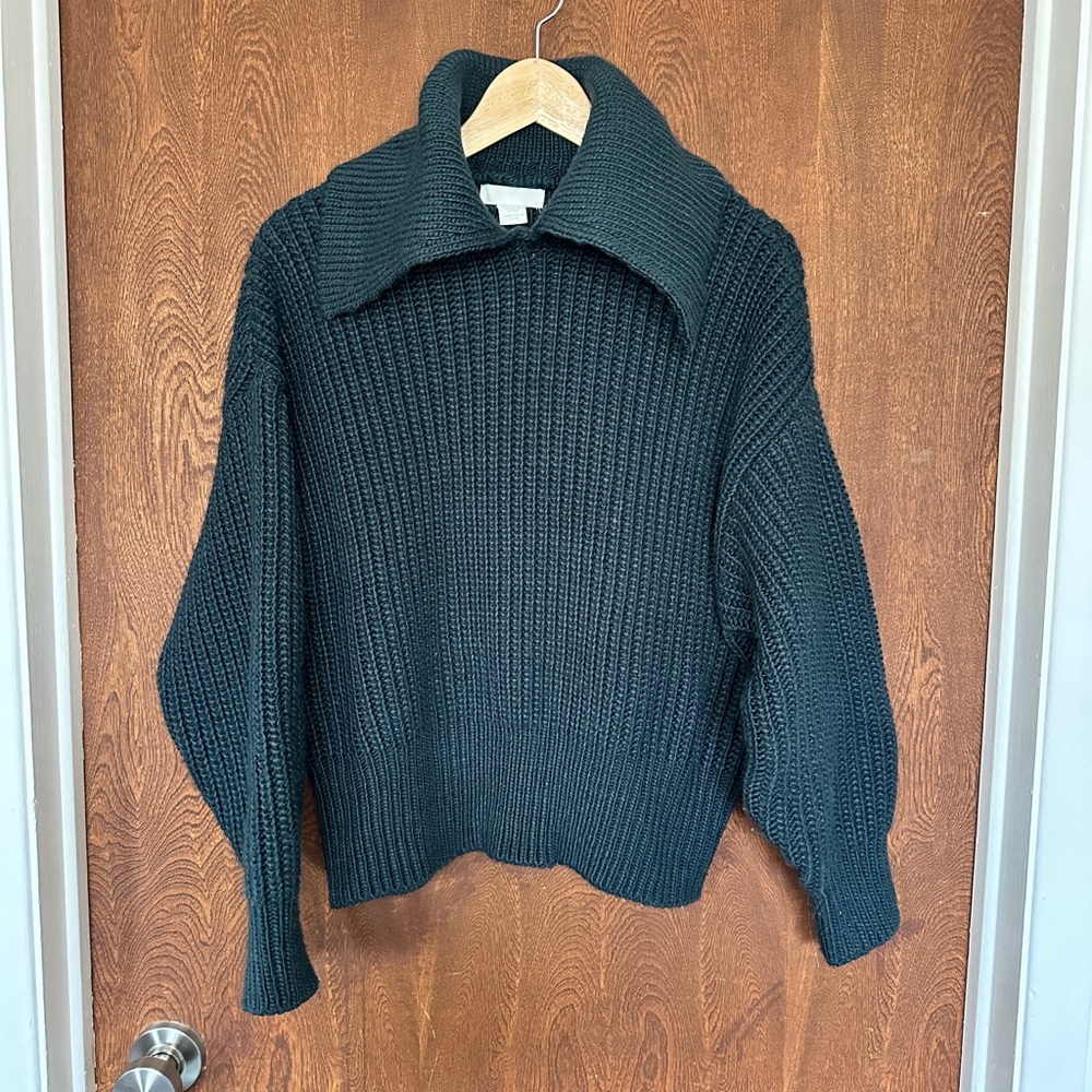 H&M Collared Rib Knit Sweater